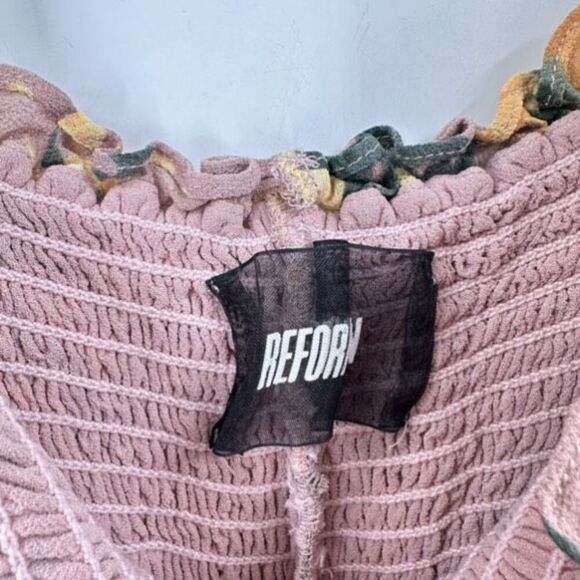 Reformation‎ Ceylon Antoniette Blush Pink Floral Maxi Dress Small Romantic - Picture 4 of 11